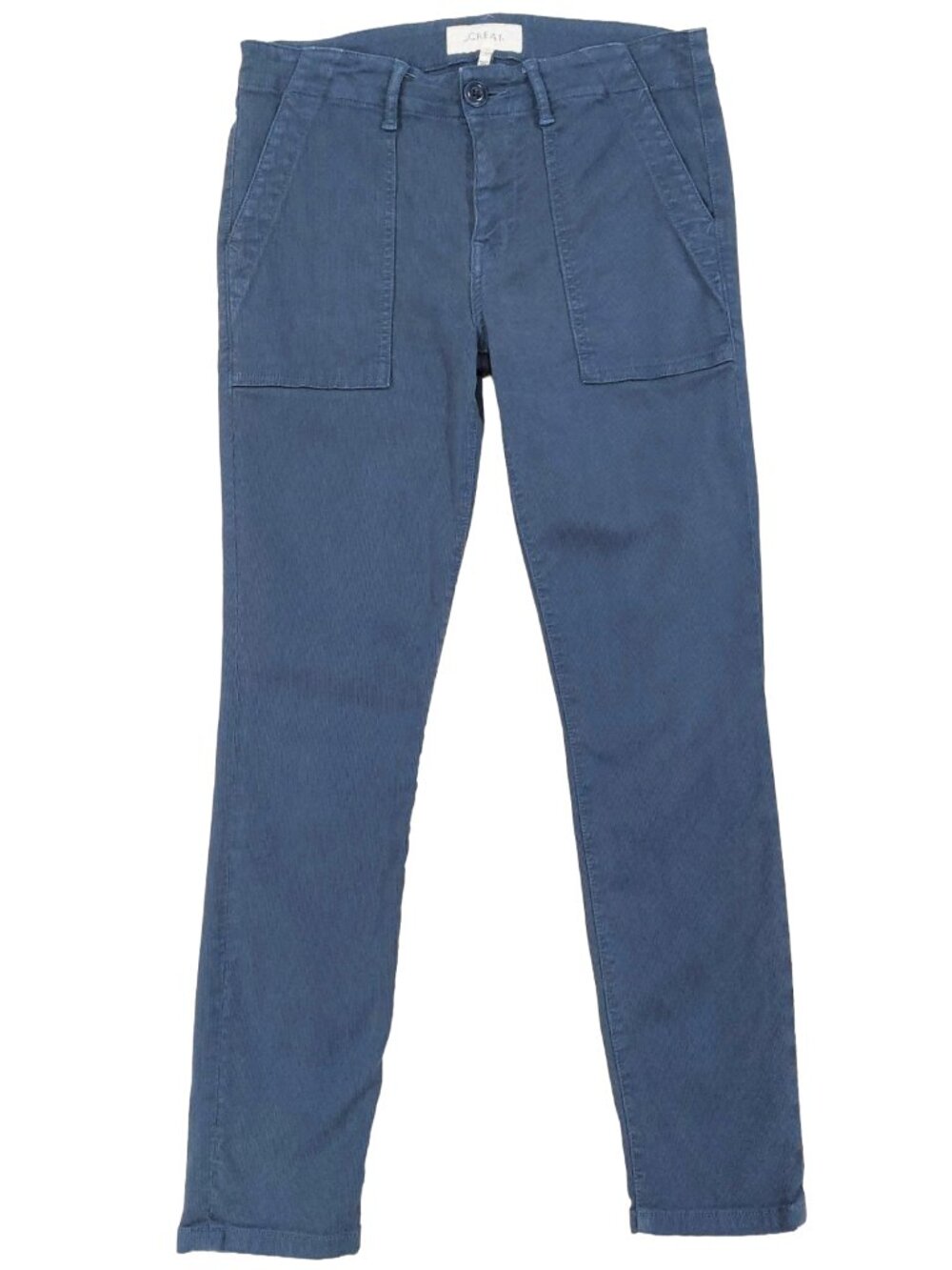 The GREAT. Blue Corduroy Carpenter Pants Sz 28, Skinny Fit Cropped, Made In USA